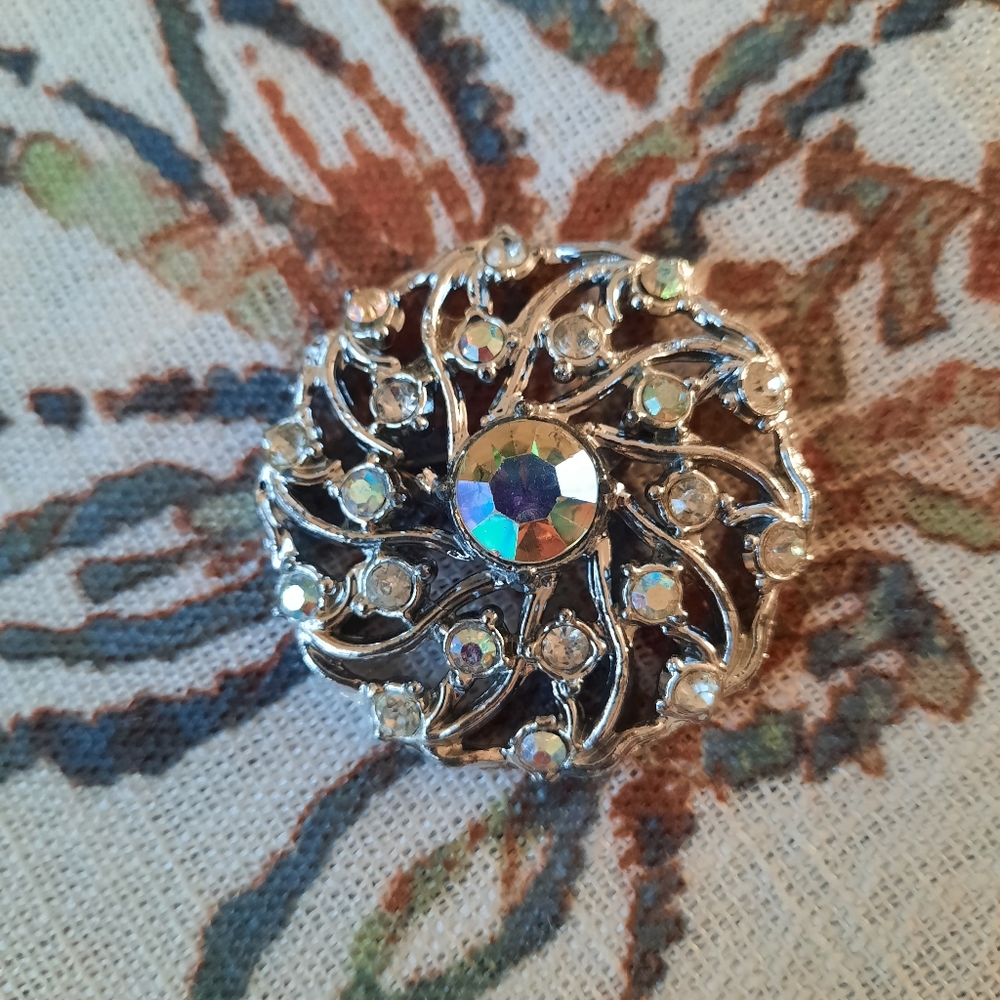 Vintage Rhinestone Brooch - Picture 2 of 4